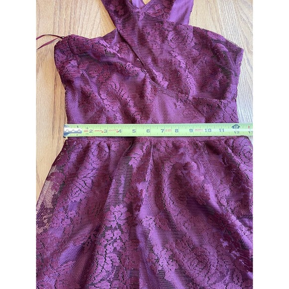Penelope Tree Dress Burgundy New NWT Lace Sleeveless Girls 12 - Picture 5 of 6